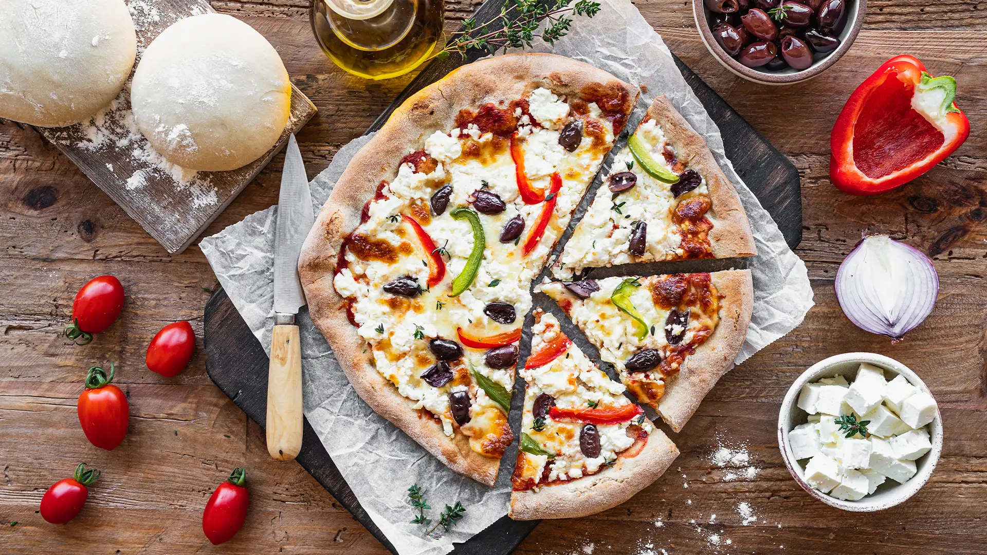 Πίτσα Rustico χωριάτικη