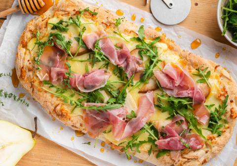 Country pizza με αχλάδι